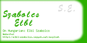 szabolcs elbl business card